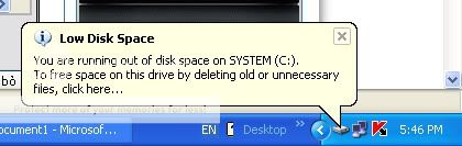 Làm sao để giảm dung lượng WINDOW trong ổ C