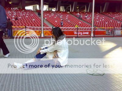 In the Bird Nest stadium