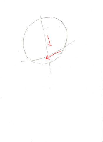 Draw a circle and then form a T junction