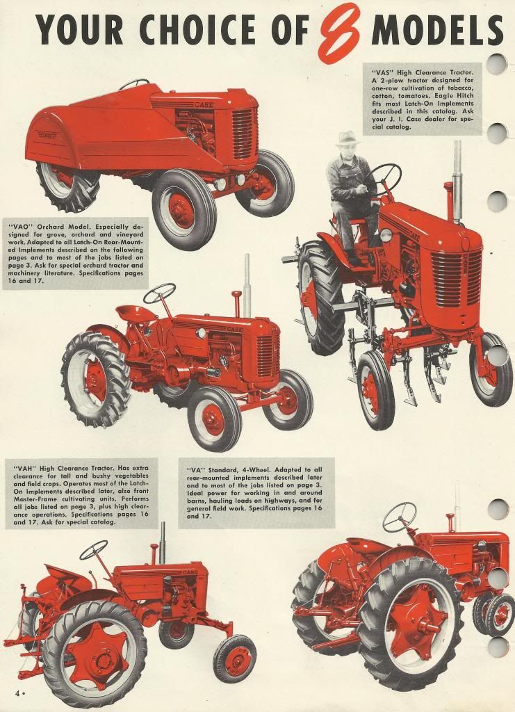 Case VA /VAC series tractor info